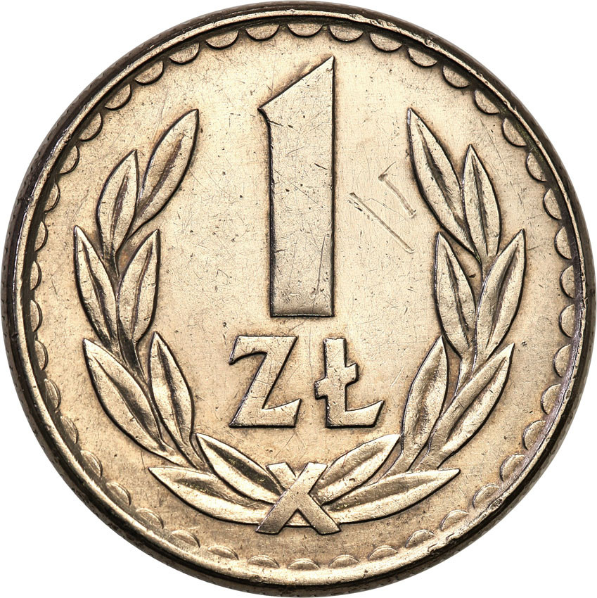 PRL. PRÓBA Miedzionikiel (bez napisu) 1 złoty 1984 nominał